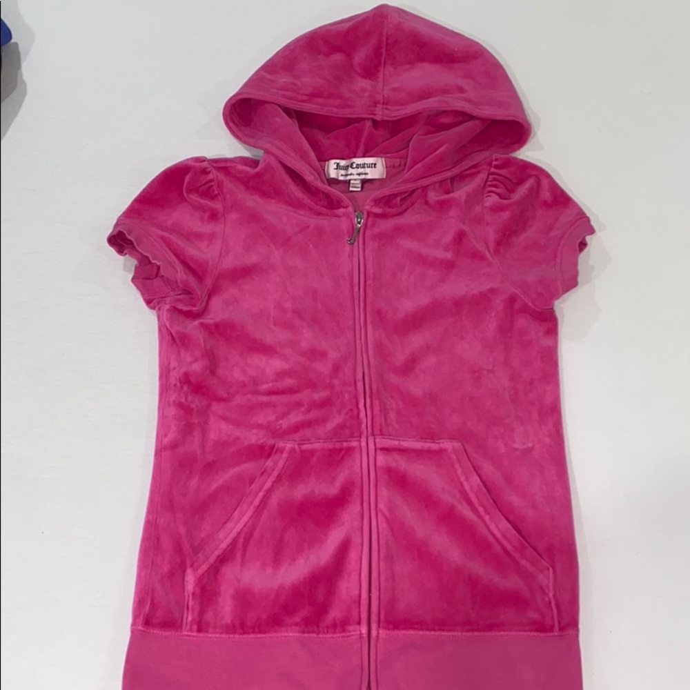 Pink Bling Velour Juicy Short Sleeve Jacket